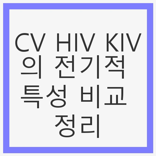 CV HIV KIV의 전기적 특성