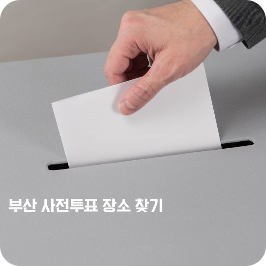 부산 사전투표 장소 찾기 