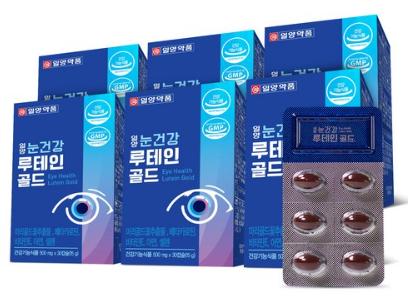 일양약품 눈건강 루테인 골드&#44; 30정&#44; 6개