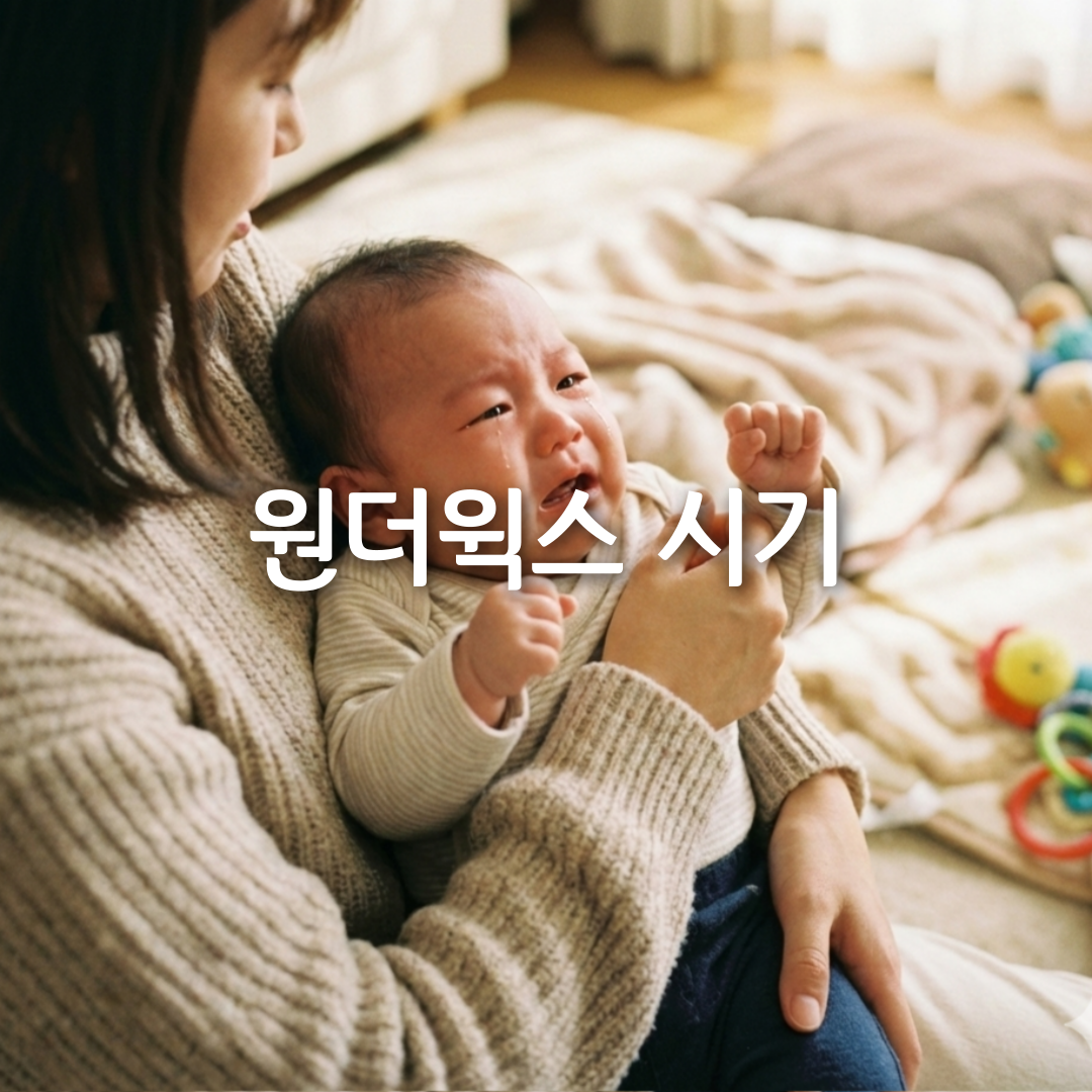 아기가 갑자기 보채는 이유, 원더윅스 신호일 수 있습니다