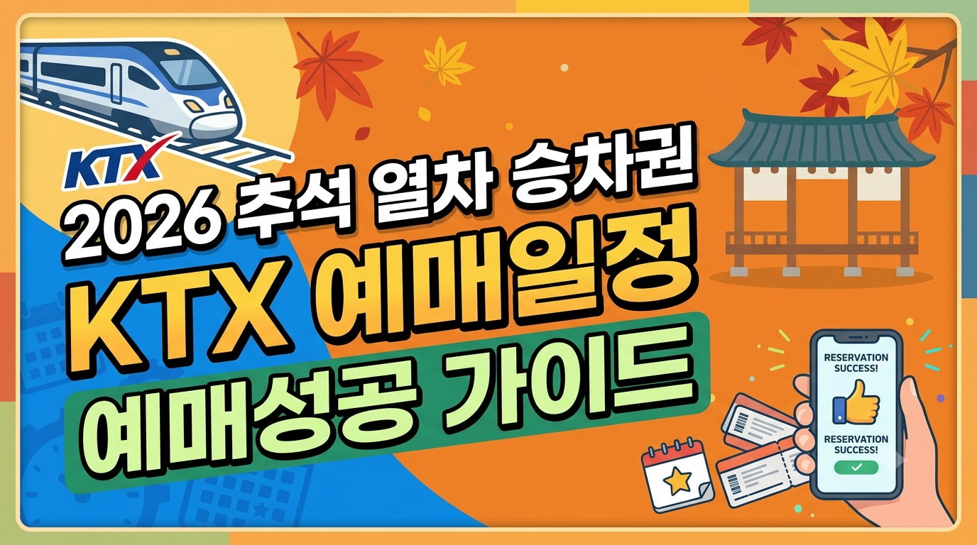 2026추석 열차 승차권 예매일정 예매성공 가이드