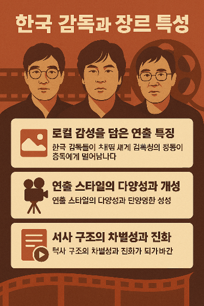 한국 감독과 장르 특성 (로컬 감성, 연출 스타일, 서사 구조)