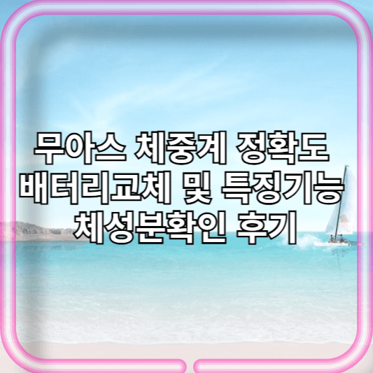 무아스 체중계 정확도 배터리교체 및 특징기능 체성분확인 후기