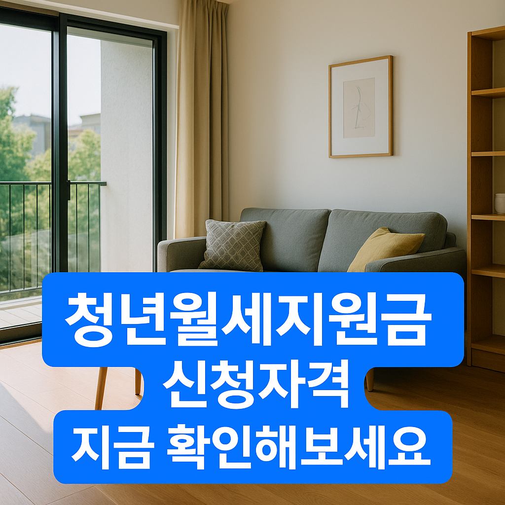 청년월세지원금 신청자격