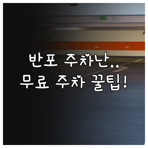 강남 반포역 일대 주차난 해결법과 무..