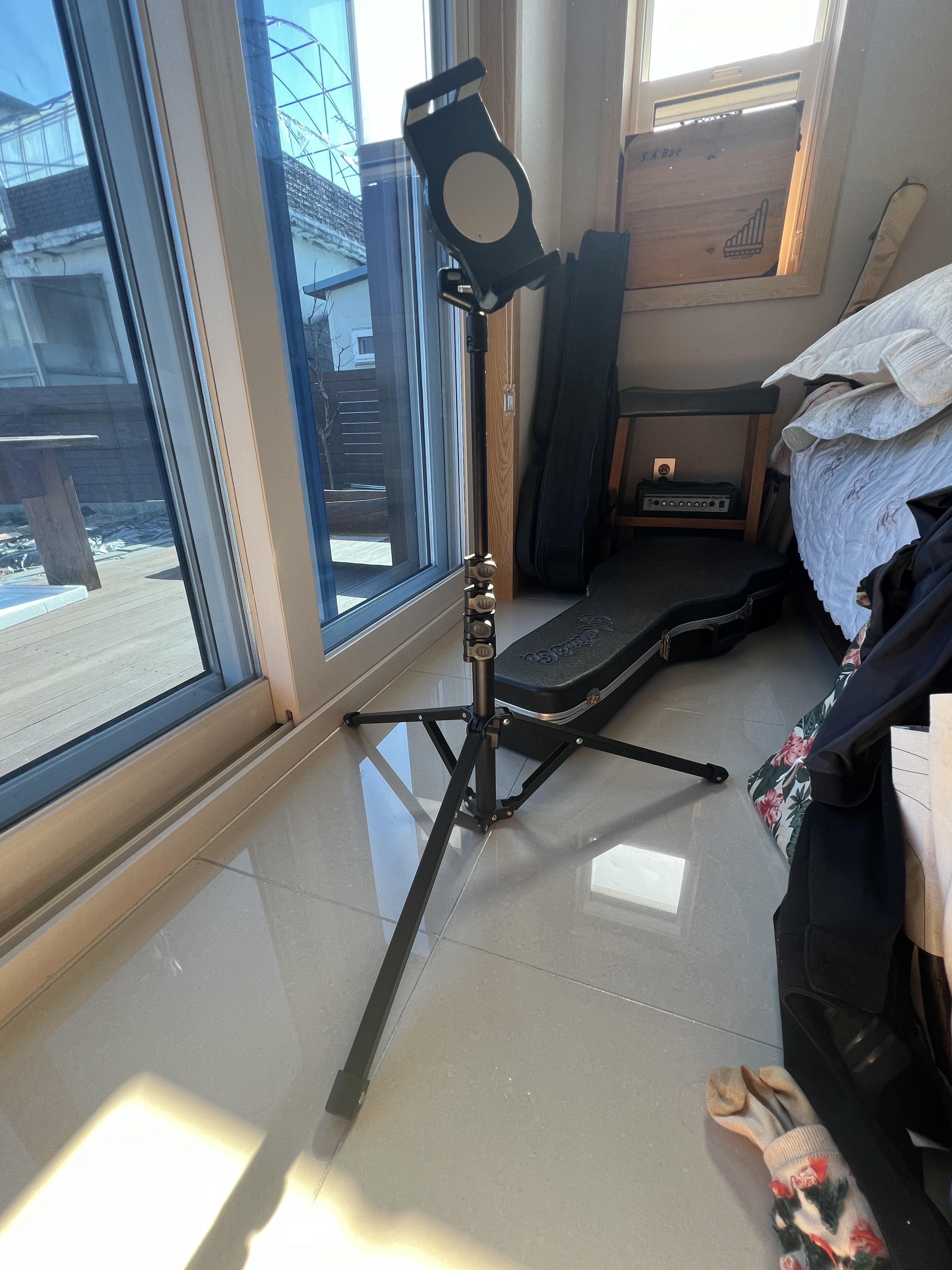 악보 태블릿 거치대 설치