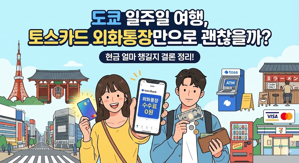 도쿄 일주일 여행, 토스카드 외화통장만으로 괜찮을까? 현금 얼마 챙길지 결론 정리