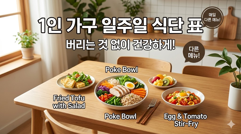1인가구 식단표