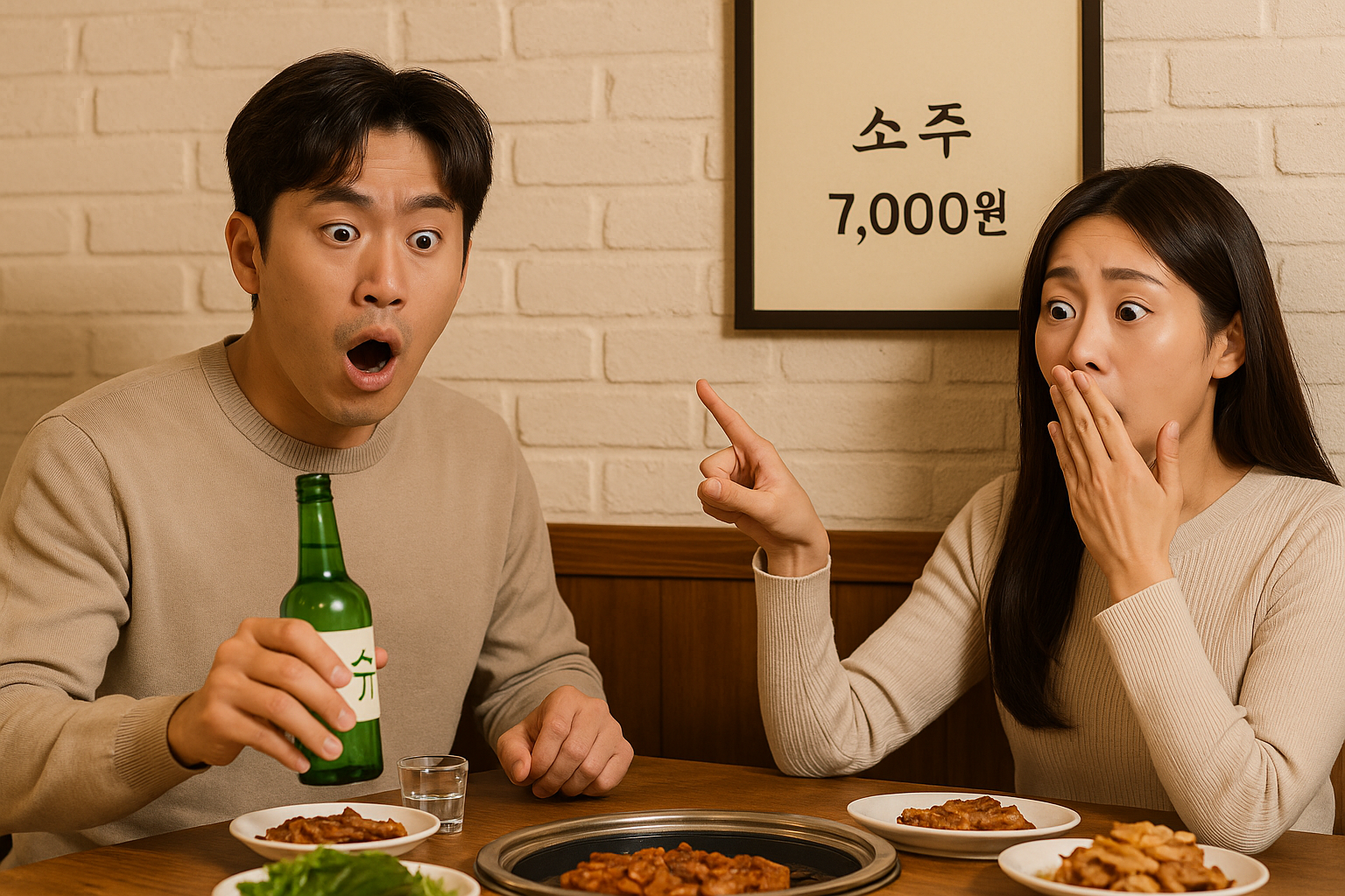 소주 가격에 놀라는 소비자