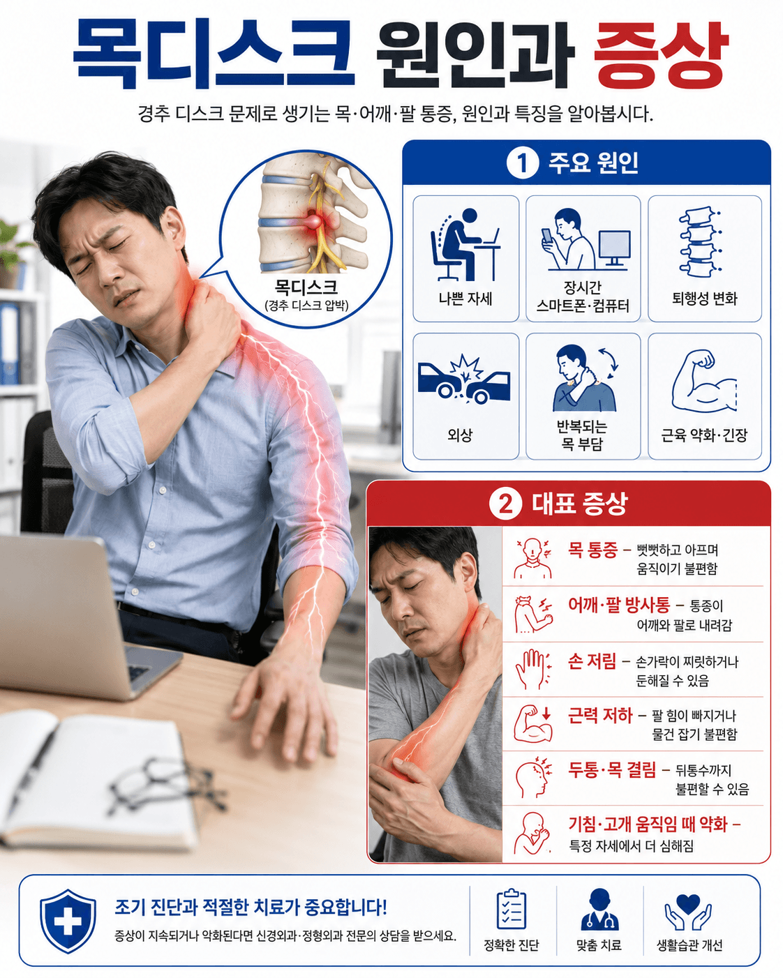 목디스크 원인과 증상