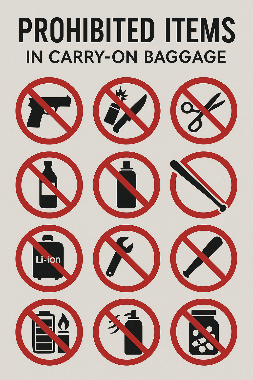 해외여행 기내반입 금지물품