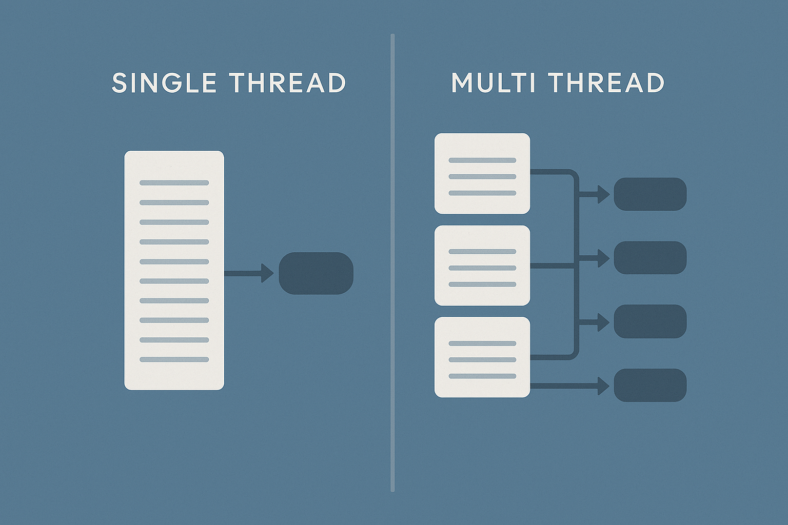 병렬과 순차, 두 흐름이 나란히 그려낸 기술적 구조의 대비