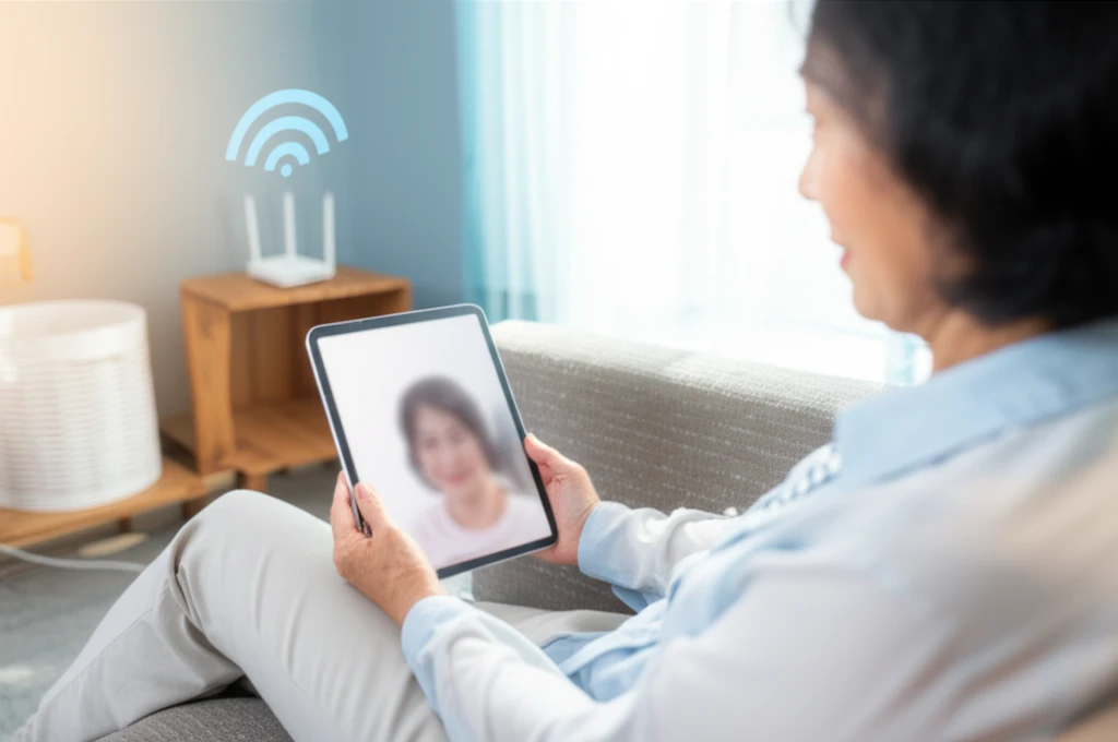 스마트폰 화상접견 이용 방법 및 다자..