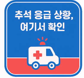 추석연휴 응급 상황 대비