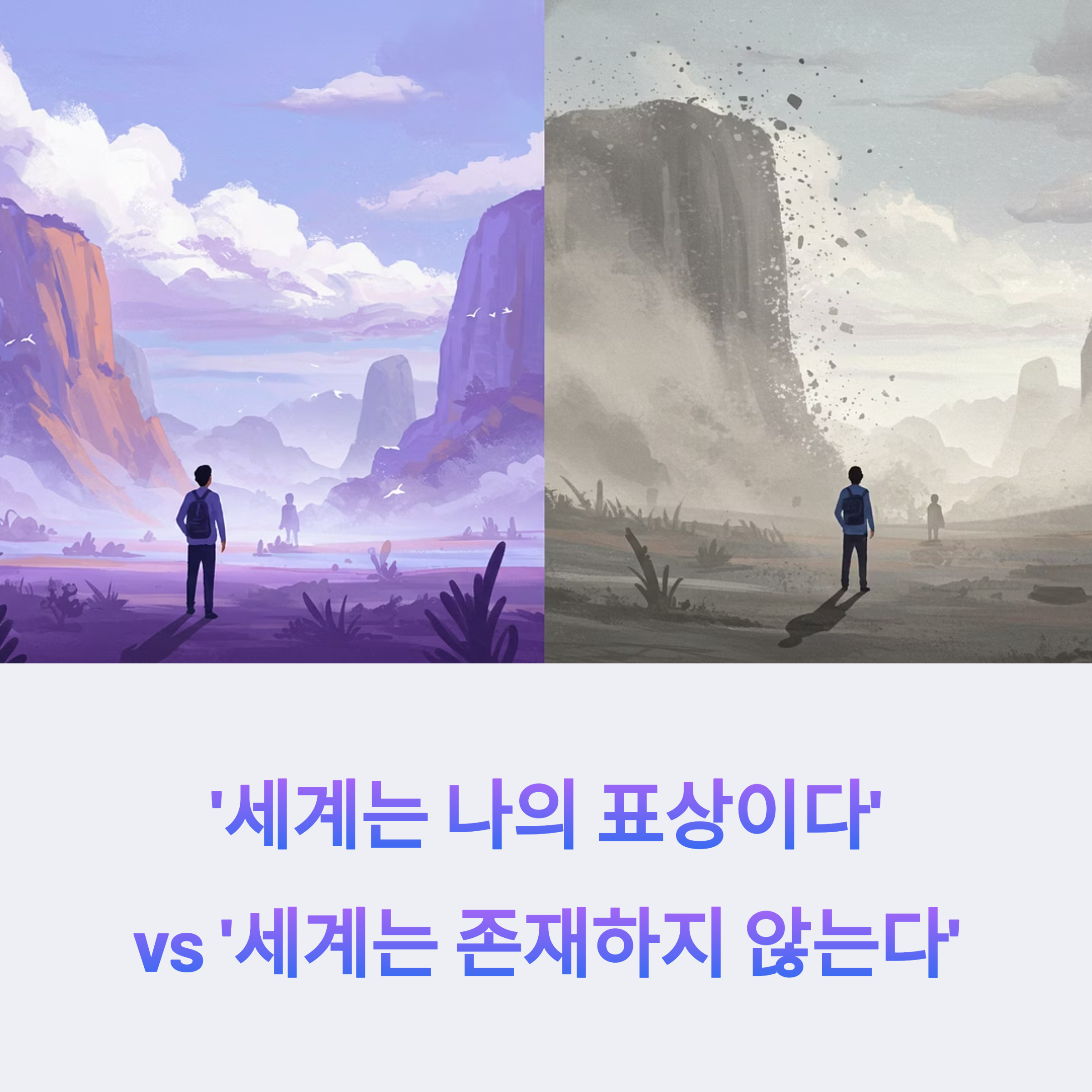 '세계는 나의 표상이다(쇼펜하우어)' vs '세계는 존재하지 않는다(가브리엘)'