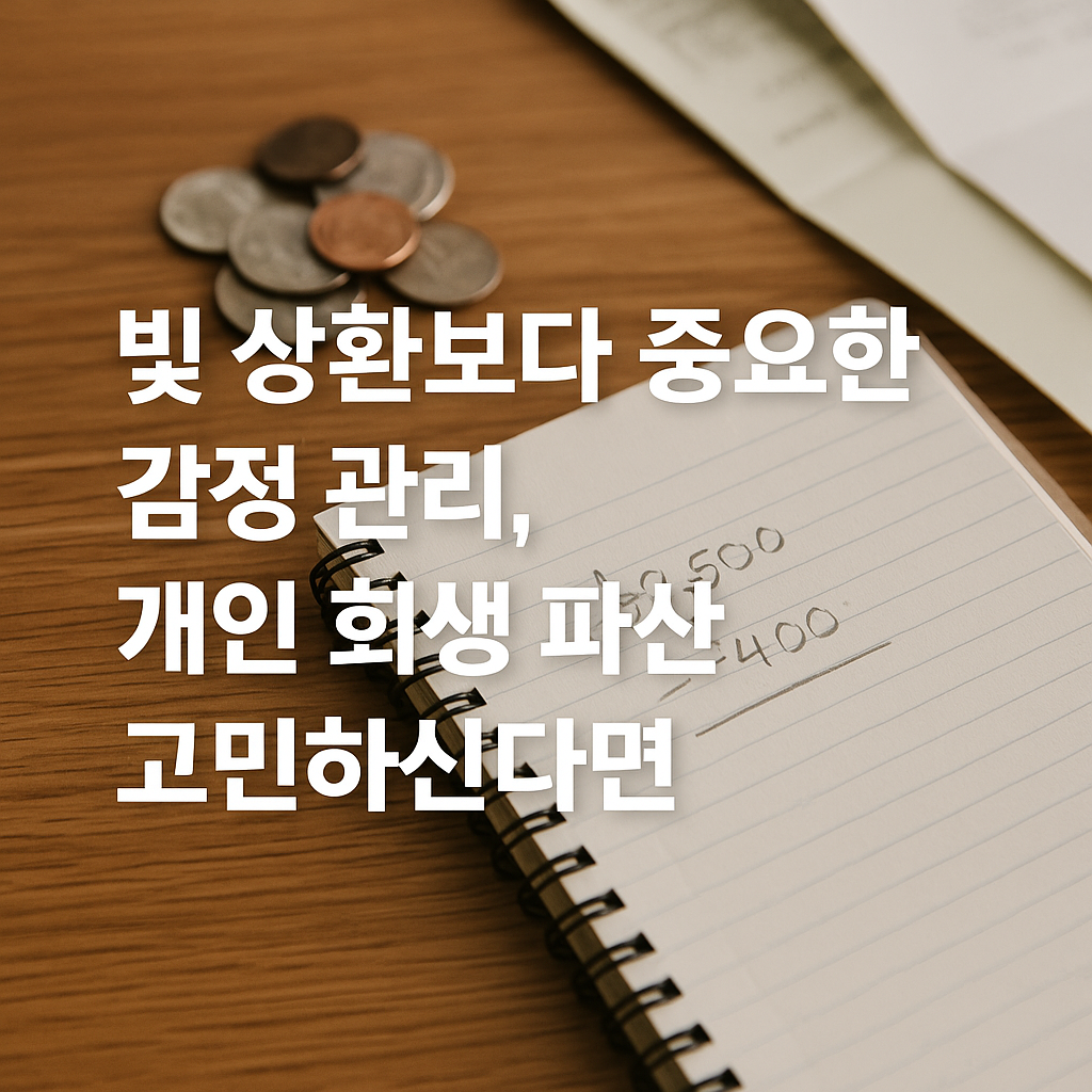 빚 상환보다 중요한 감정 관리, 개인 회생 파산을 고민하신다면