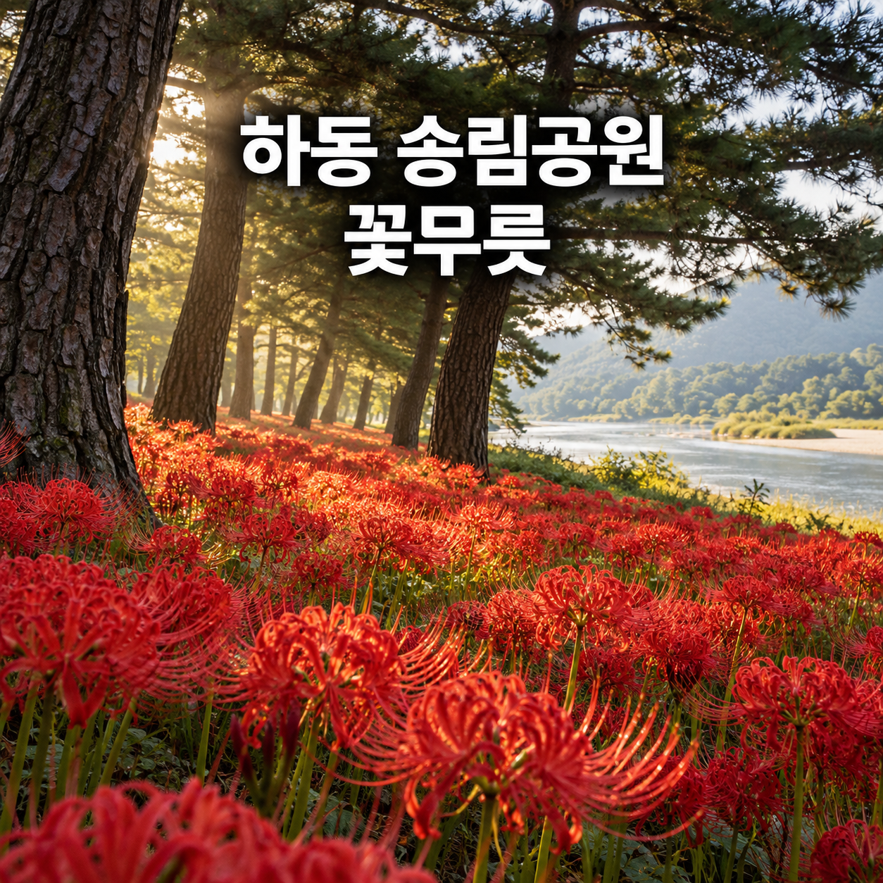 2026 하동 송림공원 꽃무릇 언제 필까? 개화 시기&middot;주차&middot;입장료 총정리