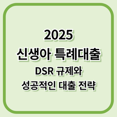 2025 신생아 특례대출의 변화: DSR 규제 영향과 성공적인 대출 전략