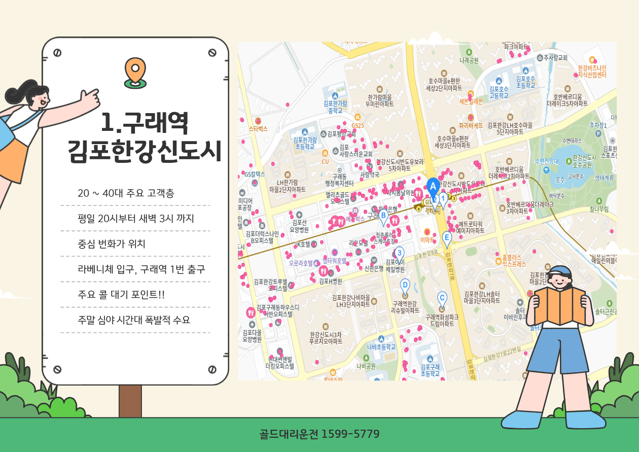 구래역 김포한강신도시 중심상업지구 대리운전