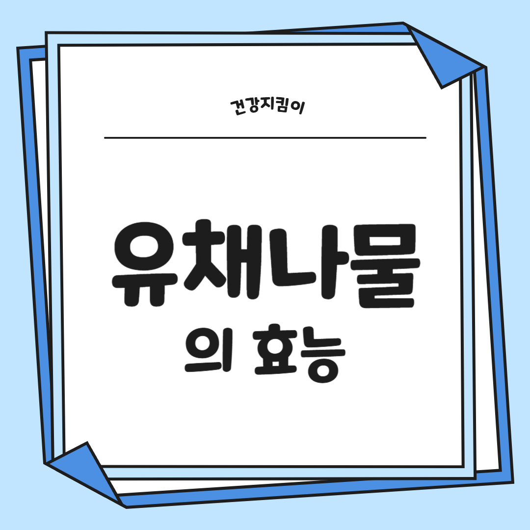 유채나물 효능 부작용 영양성분 고르는법 칼로리