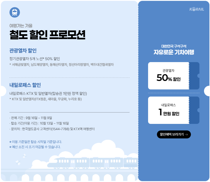 🍁 2025 범국민 여행캠페인 ‘여행가는 가을’ 혜택 총정리