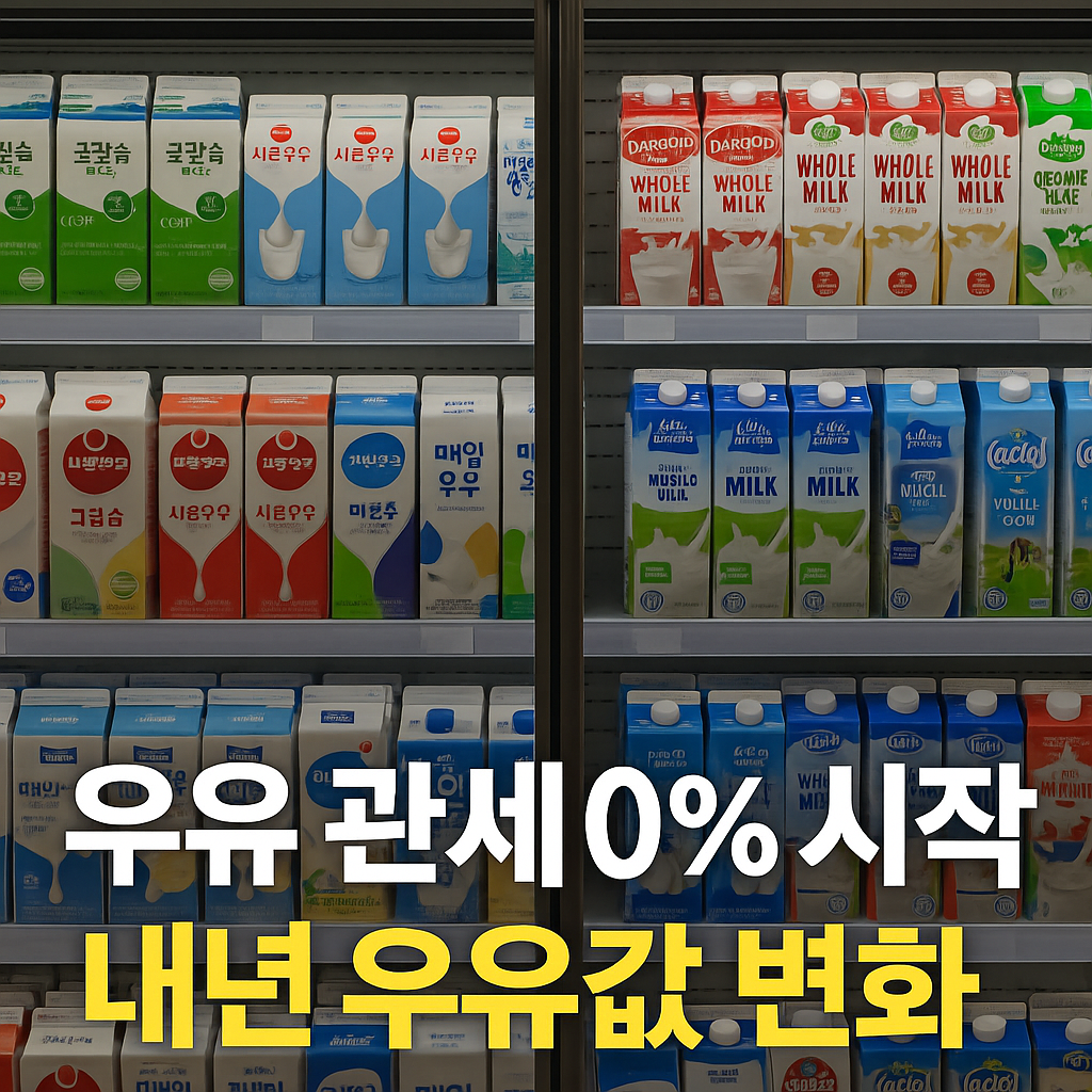 우유 관세 0% 시작, 내년 우유값 어떻게 달라질까?