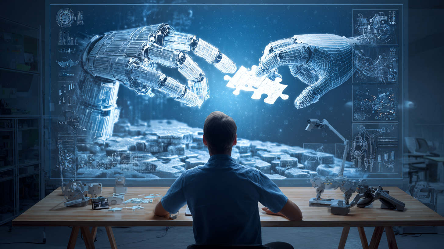 AI를 사용하는 사람 일러스트