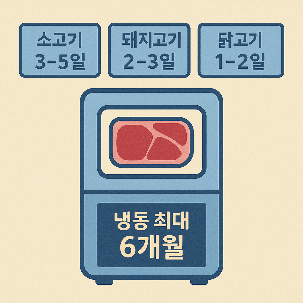 고기는 보관 시간이 가장 짧다