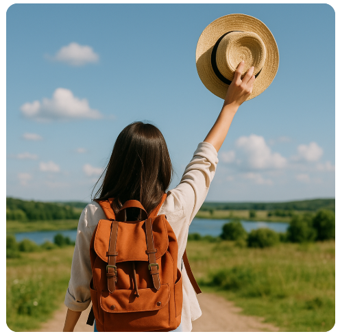 가볍게 길을 나서는 여행자