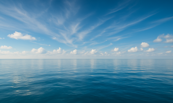 바다와 하늘의 경계가 사라지는