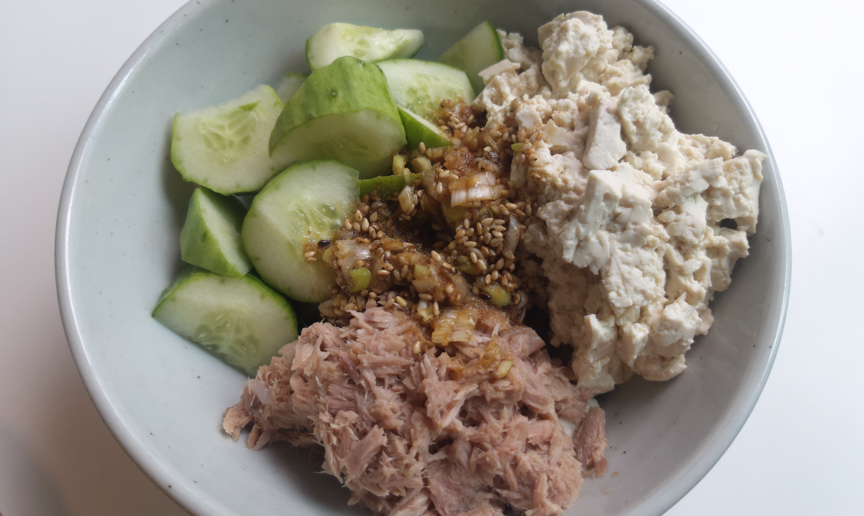 오이 참치 비빔밥