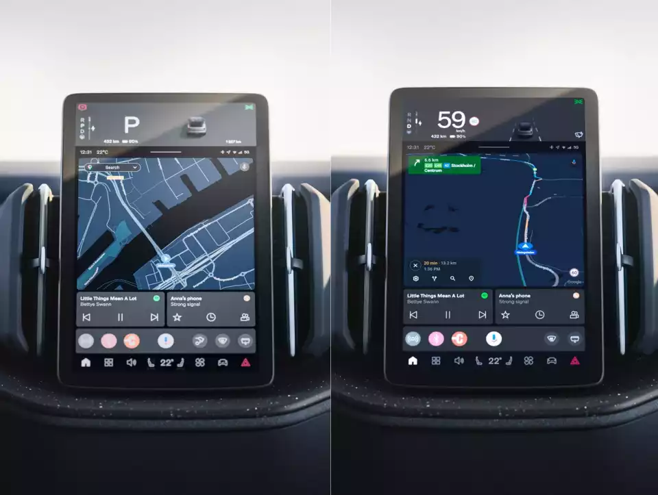 미국과 유럽 시장의 EX30에는 구글 인포테인먼트가 깔립니다.