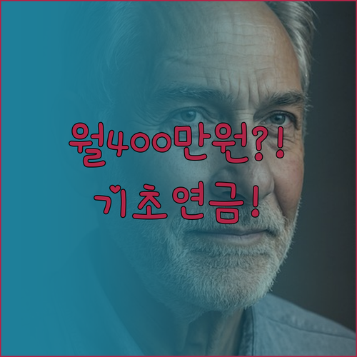 월 400만원 소득자 기초연금 신청 ..