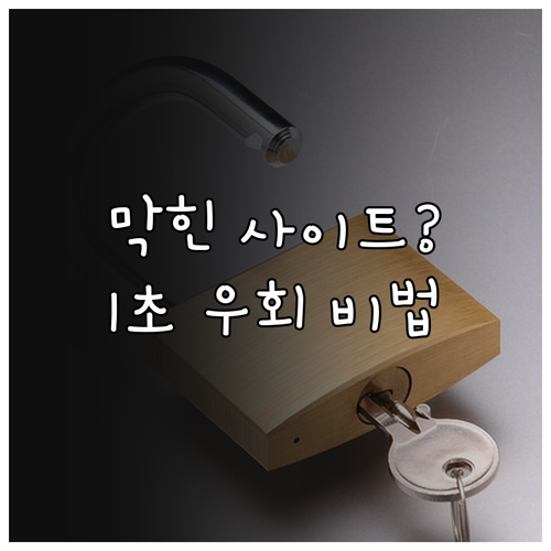 스마트폰 PC 차단 사이트 접속 방법..