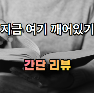 지금 여기 깨어있기 책 간단 소개