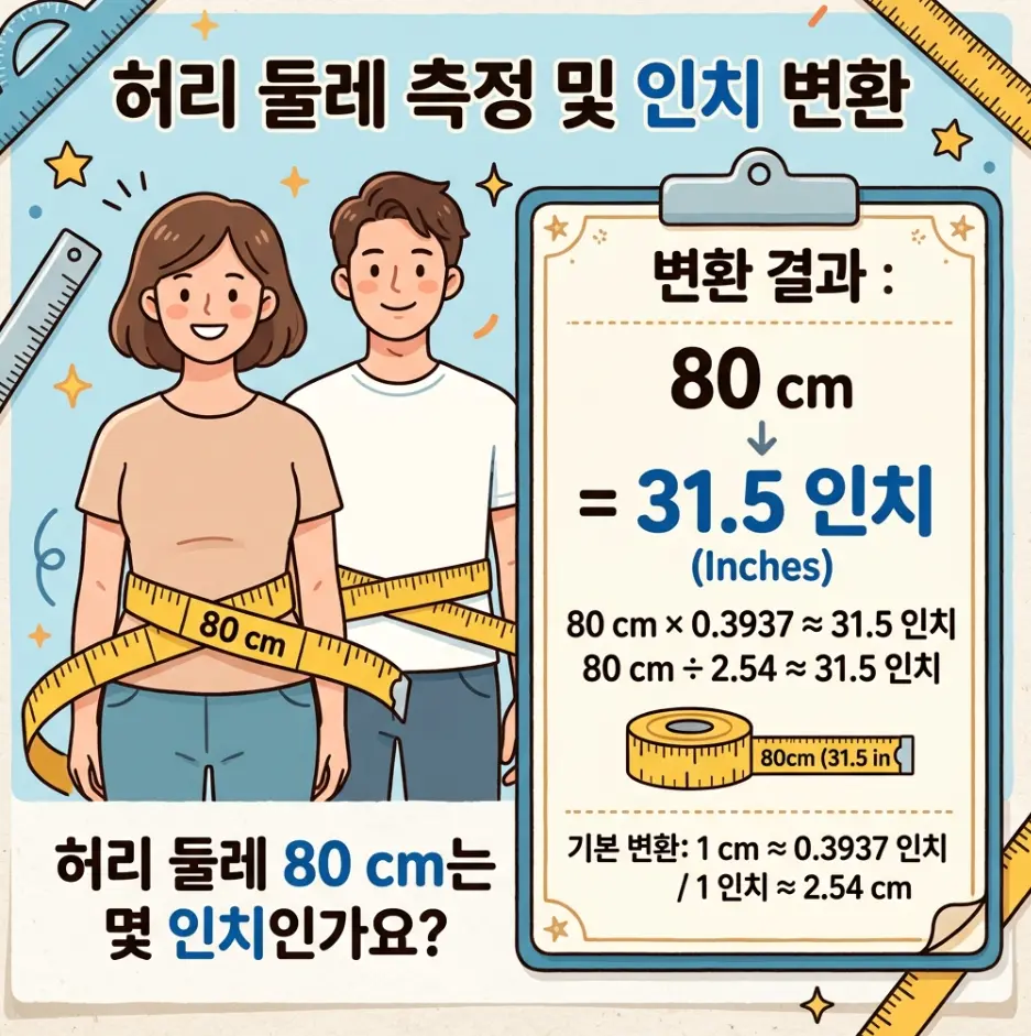 허리둘레-80cm-몇인치