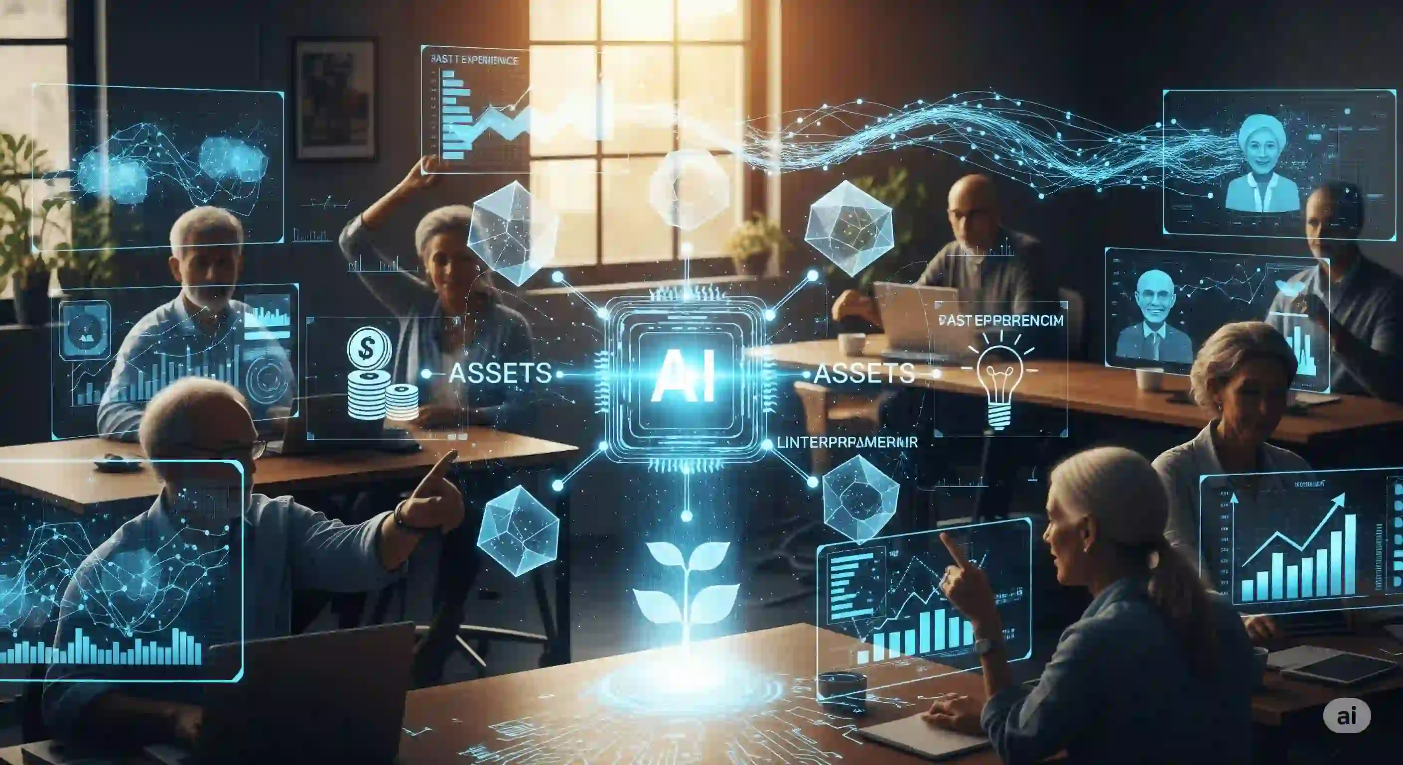 <img src="senior_digital_asset_ai_innovation.webp" alt="AI 기술을 통해 중장년층의 경험과 지혜가 디지털 자산으로 전환되어 창업과 수익 창출을 위한 시각적 혁신을 이룬 장면입니다.">