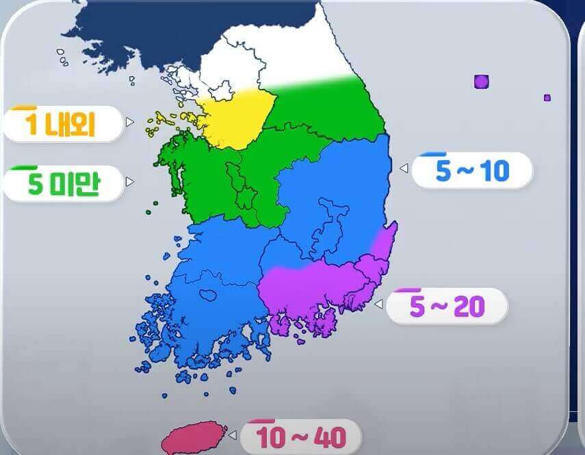예상 강수량