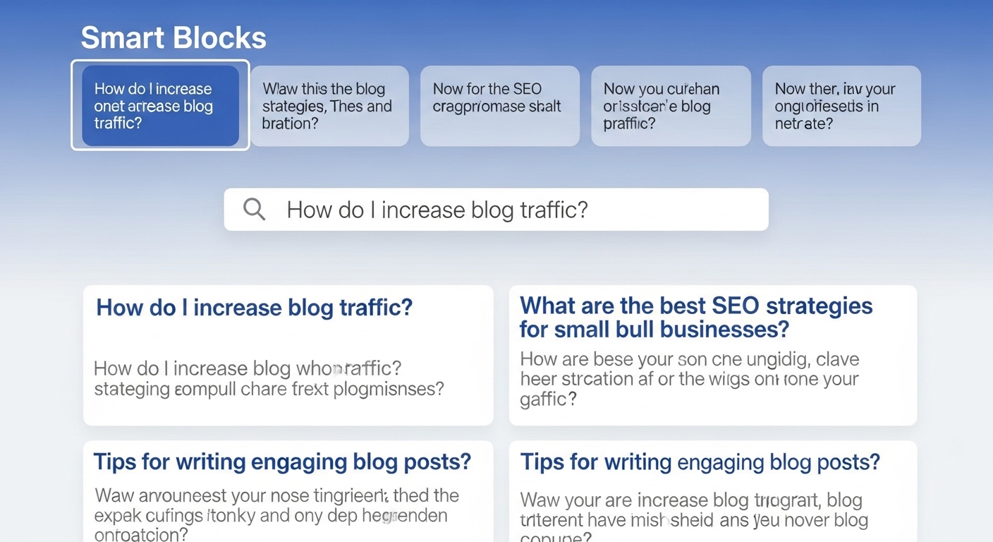 스마트 블록과 다이아로직 시스템에 최적화된 AEO 콘텐츠의 검색 결과 표시 예시