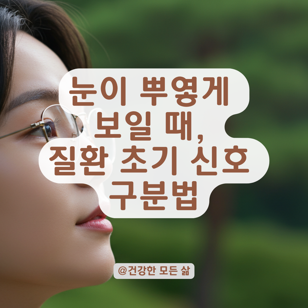 눈 주변이 뿌옇게 보일 때, 단순 건조증인지 질환 초기신호인지 구분법.