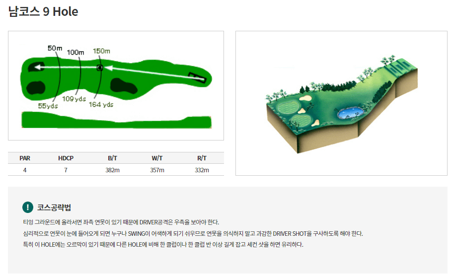 통도파인이스트 컨트리클럽 남코스 9