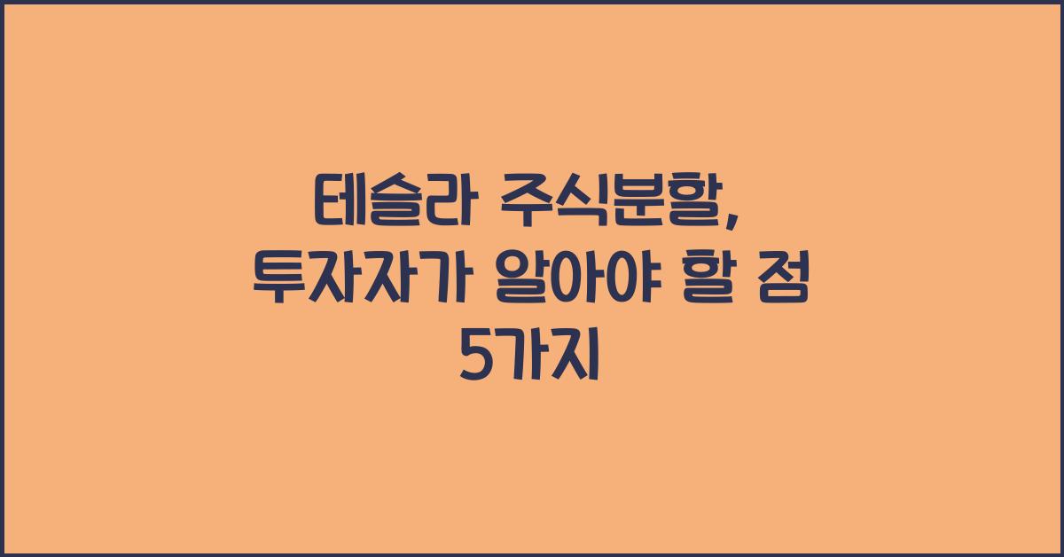 테슬라 주식분할