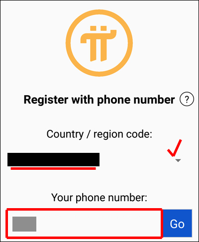 Pi Network write phone number