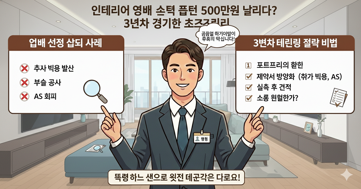 인테리어 업체 선정 잘못하면 500만원 날린다 3년차가 정리한 체크리스트