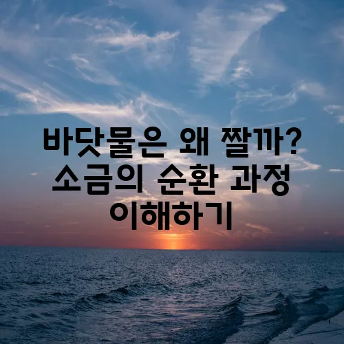 바닷물은 왜 짤까? 소금의 순환 과정 이해하기