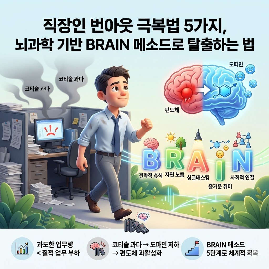 직장인 번아웃 극복법 5가지, 뇌과학 기반 BRAIN 메소드로 탈출하는 법