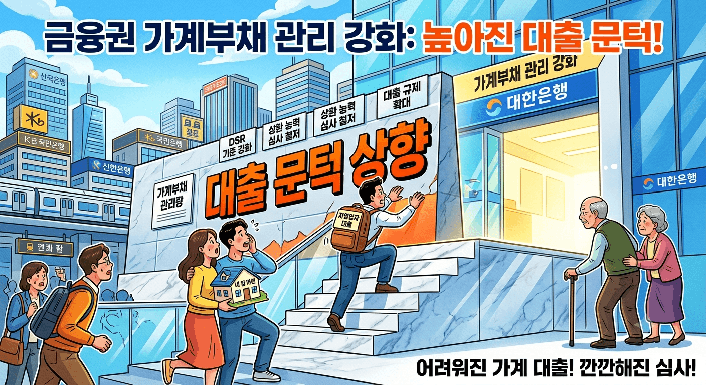 "대출 문턱을 높인다" 가계부채 관리 강화