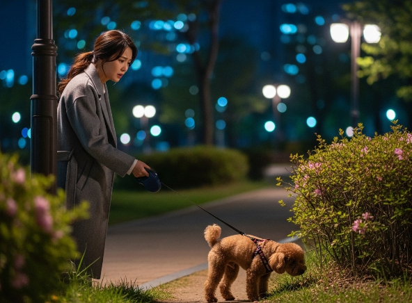 산책 중 반려견 이물질 줏어 먹는 경우