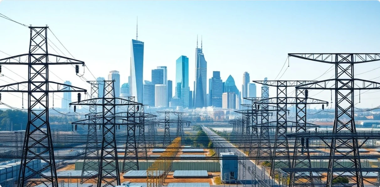 전력 인프라 투자와 금융지주 실적 안정 기대를 상징하는 이미지