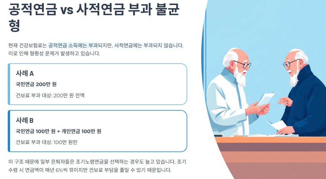 공적연금 vs 사적연금 부과 불균형